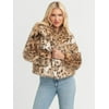 Jessica Simpson Women's Round Collar Faux Fur Jack