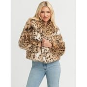 JESSICA SIMPSON Women's Round Collar Faux Fur Jacket, Sizes XS-XXL