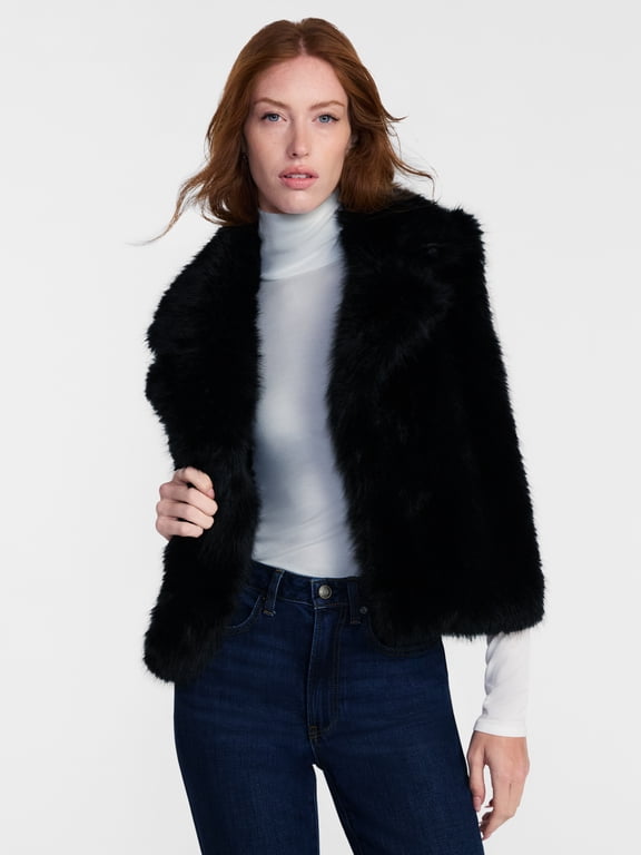 Women's Faux Fur Vest, Sizes S-3X
