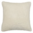 thumbnail image 1 of Mainstays Faux Rabbit Fur Decorative Throw Pillow, 18 in x 18 in, Ivory, 1 of 5