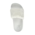off white fur slides