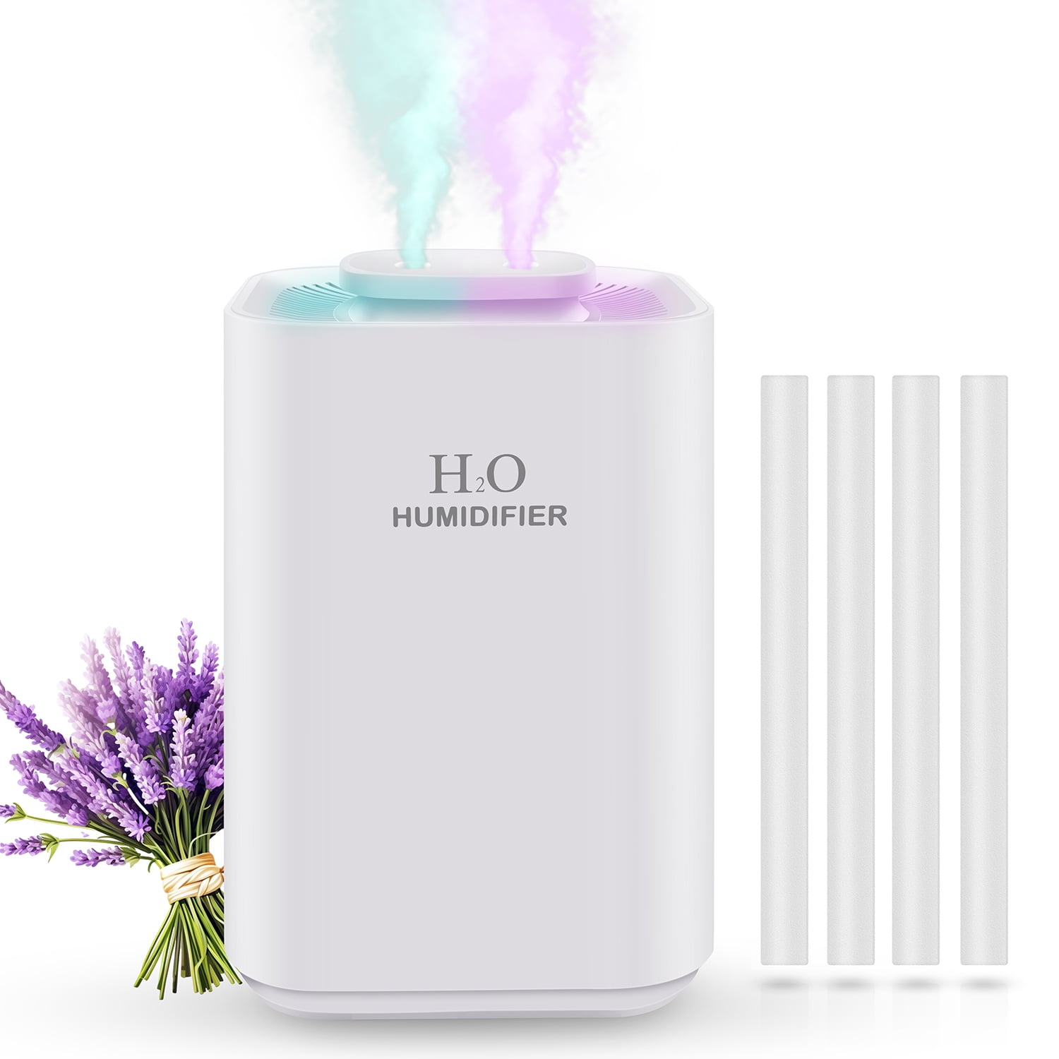FAV Cool Mist Humidifier 3.3L Quiet Ultrasonic Top Fill Humidifier Dual