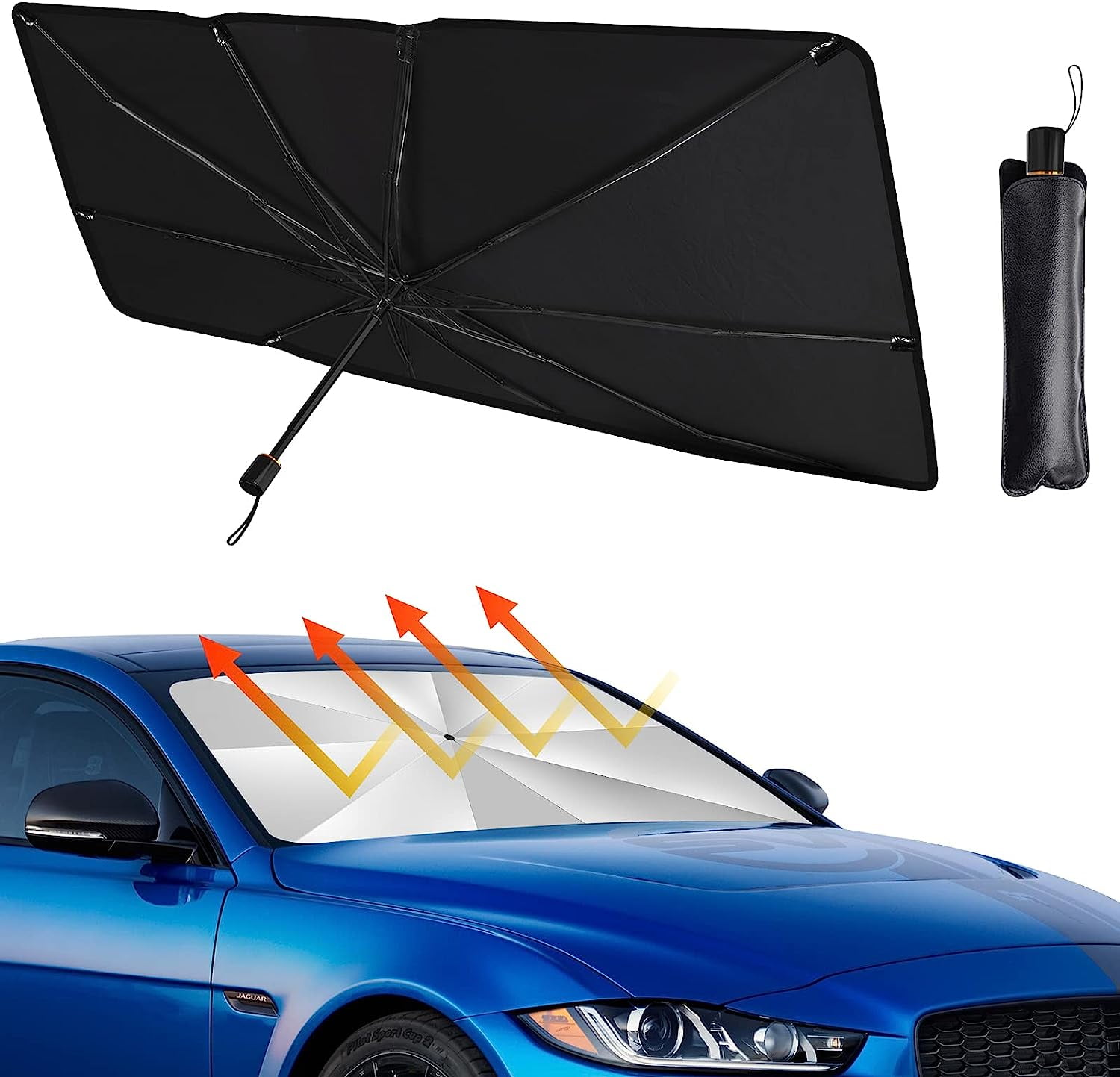 FAV Windshield Sun Shade Foldable Car Umbrella Sunshade Heat UV Block
