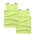 thumbnail image 1 of FAVIPT 2 Pieces Tank Top for Girls Summer Boys Soft Cotton Sleeveless Crewneck Tops Casual Cute Solid Color Lightweight Tees Green,9 Years, 1 of 3
