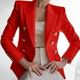 thumbnail image 1 of FAVIPT 2024 Casual Blazers for Women Elegant Long Sleeve Button Open Front Lapel Collar Work Office Business Jacket Coat Clearance Sale, 1 of 4