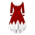 thumbnail image 1 of FAVIPT 2024 Christmas Dress Party Dress Clubwear Furry V-Neck Draw Back Swing Dress Print Long Sleeve Dresses Waist Dress Ball Gown, 1 of 3