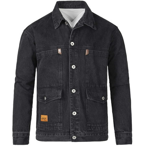 FAVIPT 2024 Denim Shirt for Men Lined,Winter Mens Denim Jackets Fashion Men Fleece Thick Warm Cowboy Coats,Mens Jackets Men's Winter Lined Denim Jacket