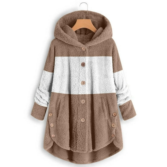 FAVIPT 2024 Fleece Jacket Women Fuzzy Zip Up Coats Oversized Winter Warm Sweatshirt Sherpa Teddy Coat Loose Casual Hoodies