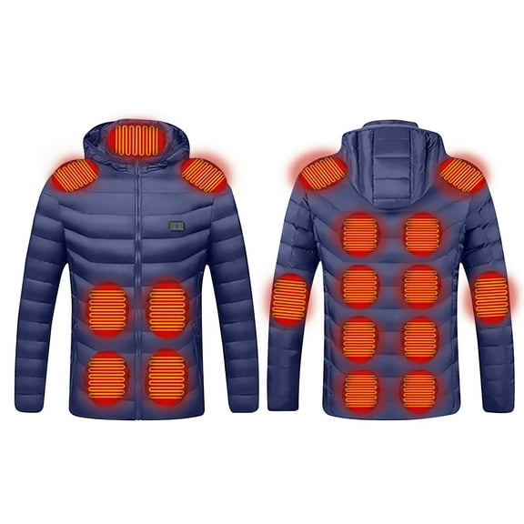 FAVIPT 2024 Heated Jacket for Men Women Soft Shell Electric Heating Jackets 19 Heating Zones Heated Coat Winter Warm Coats Clearance Sale