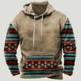 thumbnail image 1 of FAVIPT 2024 Men's Western Hoodies,Men's Western Aztec Sweatshirts Ethnic Print Graphic Patchwork Hoodies Retro Pullover Tops with Drawstring, 1 of 3