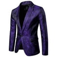 thumbnail image 1 of FAVIPT 2024 Wedding Guest Blazer for Men Formal,Luxury Floral Paisley Tuxedo Suit Jacket Stylish Shiny Notch Lapel One Button Prom Dinner Party Blazer, 1 of 4