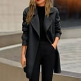 thumbnail image 1 of FAVIPT 2024 Winter Coats for Women Fashion Casual Long Trench Coat Ladies Elegant Lapel Slim Overcoat Plus Size Pea Coat Jackets, 1 of 5