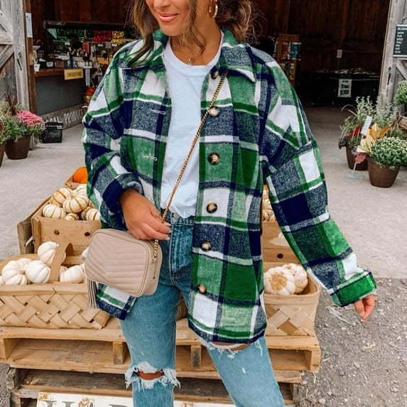 FAVIPT 2024 Women's Sherpa Jackets for Winter,Womens Winter Coats Warm Sherpa Lined Parkas Jacket Horn Buttons Jacket Long Sleeve Pea Coat Plus Size Puffer Down