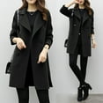 thumbnail image 1 of FAVIPT 2024 Trench Coats for Women,Womens Elegant Notched Collar Solid Color Mid-Length Double Breasted Wool Blend Trench Pea Coat Overcoats, 1 of 6