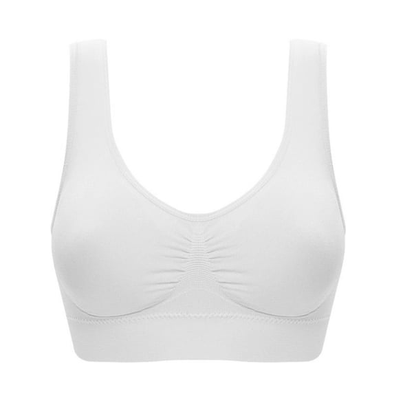 FAVIPT 5 Pack Women's Sports Bras Light Yoga Gym Tank Bra Mesh Breathable Wireless Bralette Seamless Full Coverage Underwear Multicolor,M