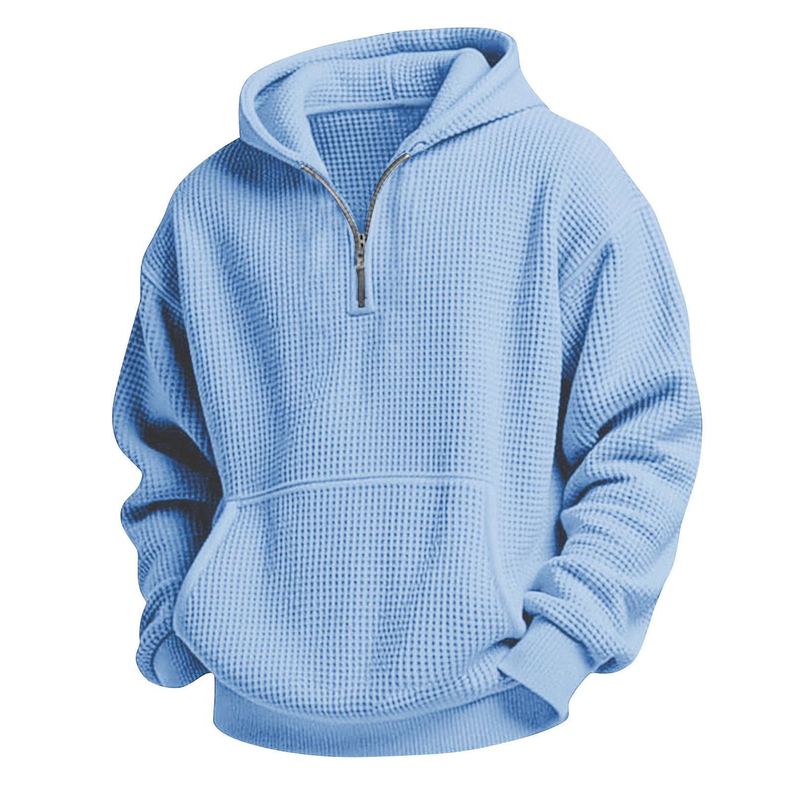 FAVIPT Boys Quarter Zip Hoodies Waffle Knit Hooded Sweatshirts with ...