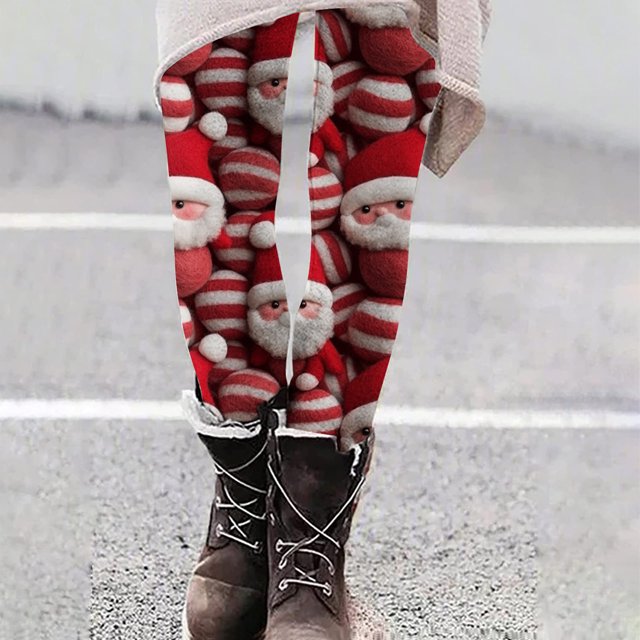 FAVIPT Christmas Leggings for Women Fleece Lined,Christmas Leggings for