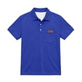 thumbnail image 1 of FAVIPT Girls Button Down Shirts Back to School Boys Collared Short Sleeve Tops Casual Trendy Preppy T-Shirt with Pocket Blue,11-12Years, 1 of 8