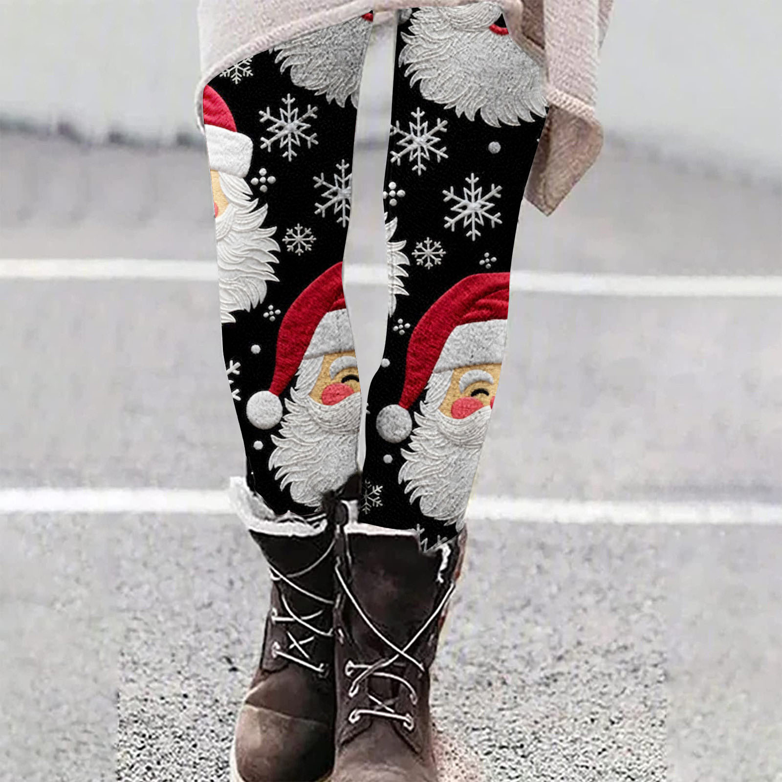 FAVIPT High Waisted Plus Size Christmas Leggings for Women,Christmas