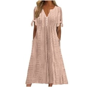 knee length dresses for ladies Loose Linen Fitting Women Dress  Old Linen Mill