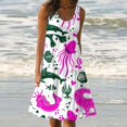 thumbnail image 1 of FAVIPT Ladies Sundress Knee Length Summer Dresses for Women 2024 Sleeveless Boho Beach Sundress Floral Flowy Swing Mini Dress Casual Summer Loose Fit Dresses Purple, 1 of 5