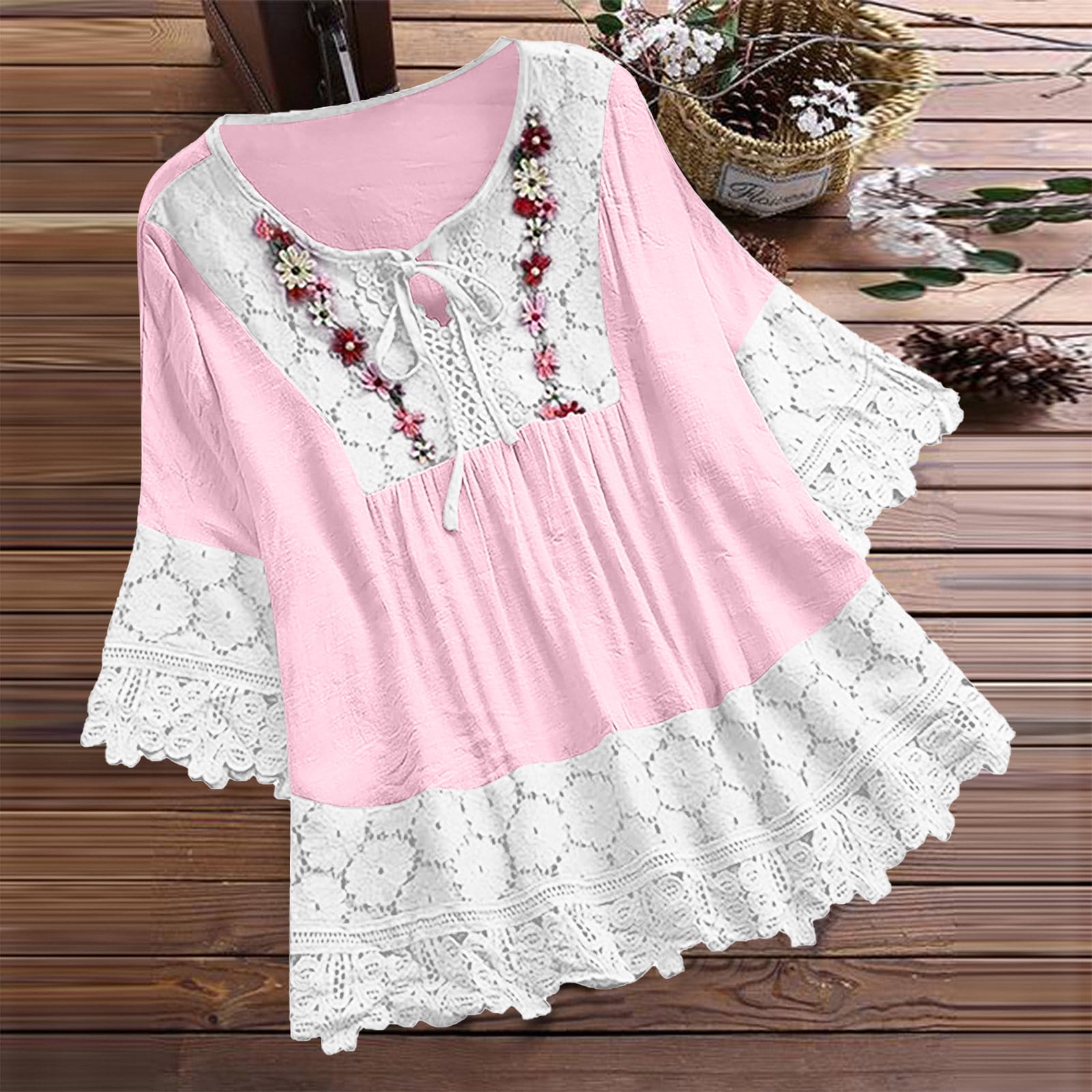 トップス eaphi VINTAGE LIKE LACE BLOUSE VINTAGE LIKE LACE BLOUSE