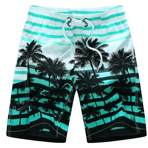 FAVIPT Men Swim Trunks Short,Hawaiian Shorts for Men,Mens Swim Trunks with Compression Liner Summer Quick Dry 5 Inch Inseam Board Shorts Beach Swimwear