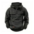 thumbnail image 1 of FAVIPT Men Tactical Sweatshirt Quarter Zip Cargo Pullover Hoodies Workout Gym Sports Running Outdoor Winter Jackets 2024 Clearance Sale, 1 of 5