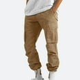 thumbnail image 1 of FAVIPT Mens Casual Cargo Pants Big and Tall Clearance Multiple Pockets Outdoor Straight Type Walking Pants Trousers 2024 Khaki 4XL, 1 of 9
