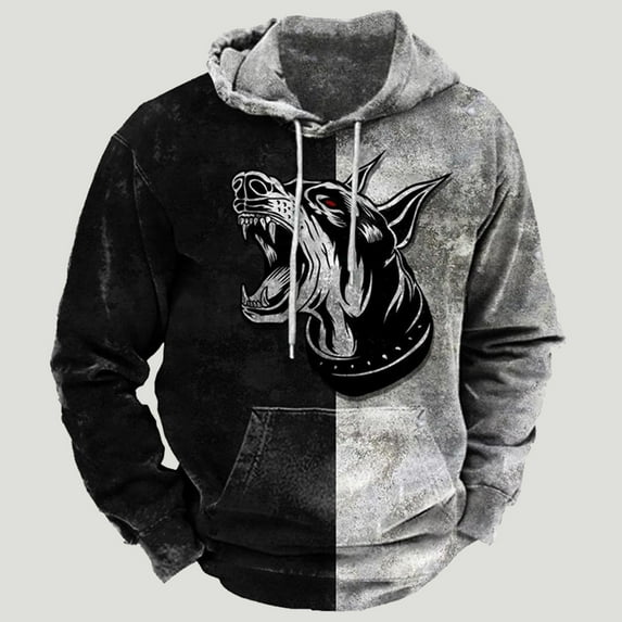 FAVIPT Mens Casual Western Aztec Hoodies Sweatshirt African Dashiki Printed Pocket Graphic Pullover Sweaters with Pockets