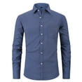 thumbnail image 1 of FAVIPT Mens Dress Long Sleeve Shirts Button Down Shirts for Men Casual Solid Formal Business Regular Fit Shirt with Pocket 2025 Navy,XXXL, 1 of 3