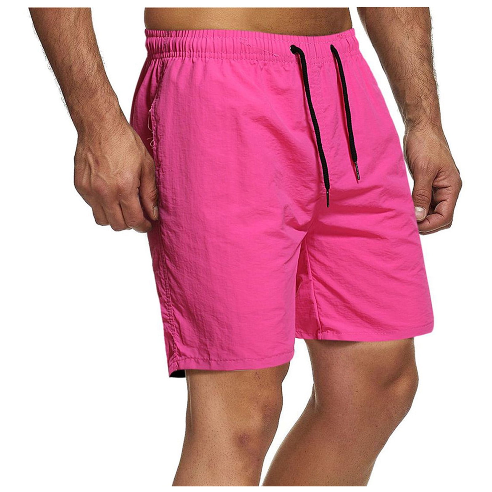 Mens pink cheap athletic shorts