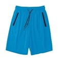 thumbnail image 1 of FAVIPT Mesh Shorts for Men Quick Dry Drawstring Solid Shorts Ice Silk Fitness Running Workout Shorts with Pockets 2026 Blue,XL, 1 of 6