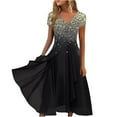 thumbnail image 1 of FAVIPT Mother of The Bride Dresses for Wedding,Ladies Short Sleeves Flowy High Low Cocktail Dress Chiffon V Neck Formal Evening Dresses Deals of the Day Clearance, 1 of 5