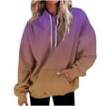 thumbnail image 1 of FAVIPT Oversized Hoodie for Women Long Sleeve Drawstring Hooded Sweatshirt Hoodie Trendy Gradient Tie Dye Printed Hoodies with Pockets 2024 Coffee,M, 1 of 4