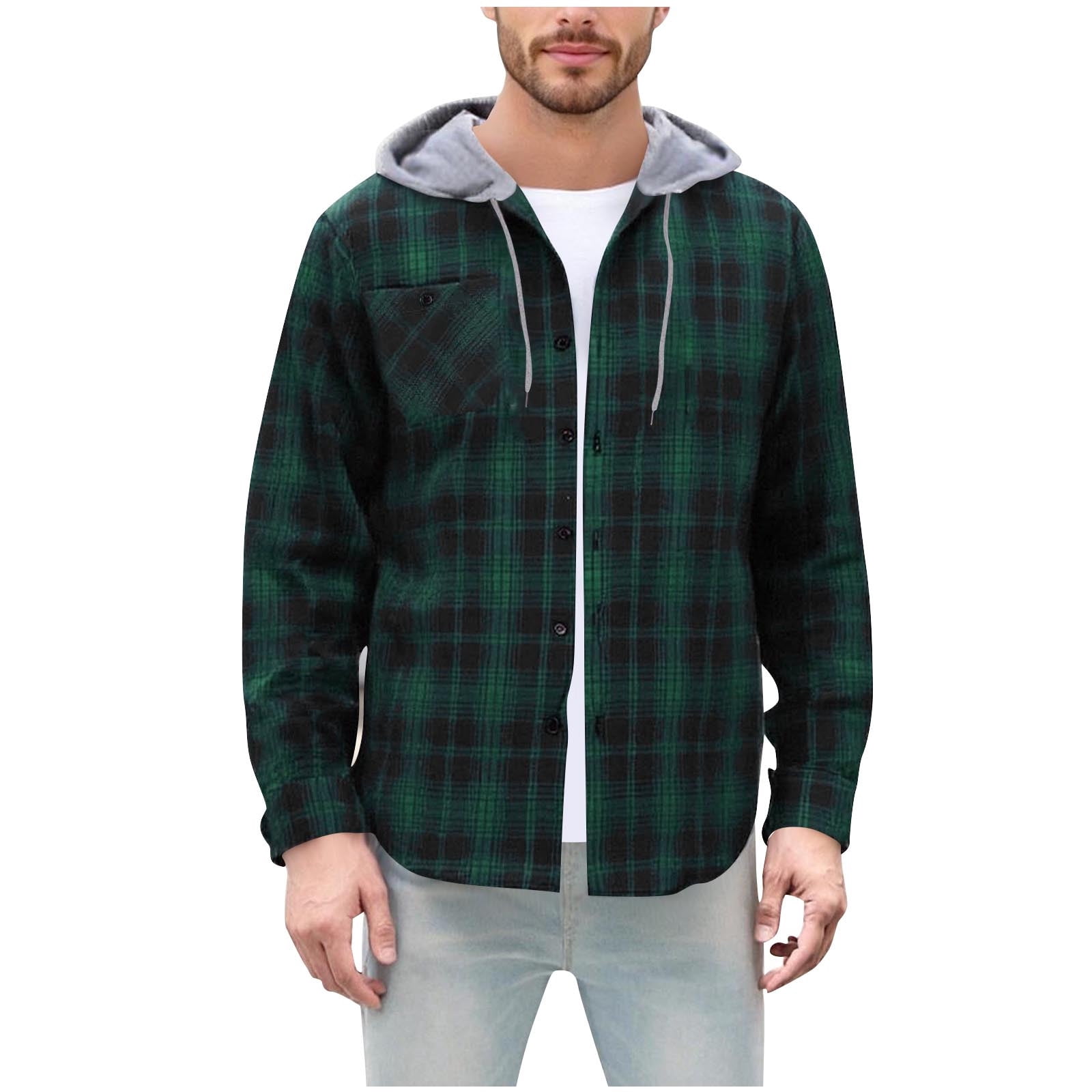 FAVIPT-Plaid-Hoodie-Jacket-for