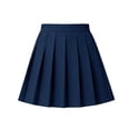 thumbnail image 1 of FAVIPT Pleated Uniform Skirts for Girls Summer Pull-On School Scooter Skirt with Undershorts Casual A-Line Mini Preppy Skorts Navy,13-14 Years, 1 of 7