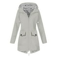 thumbnail image 1 of FAVIPT Raincoat for Women Waterproof with Hood Packable Long Hooded Trench Coats Waterproof Windbreaker Travel Jacket Gray XL, 1 of 5