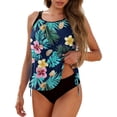 thumbnail image 1 of FAVIPT Ruched Tankini Swimsuits for Women Tummy Control Two Piece Bathing Suit with Bottom 2026 Mint Green,XL, 1 of 6