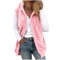 thumbnail image 1 of FAVIPT Sherpa Vest for Women Plus Size Winter Warm Coats Casual Trendy Loose 2025 Jackets Full Zip Plain Sleeveless Vests Pink,XXXL, 1 of 5
