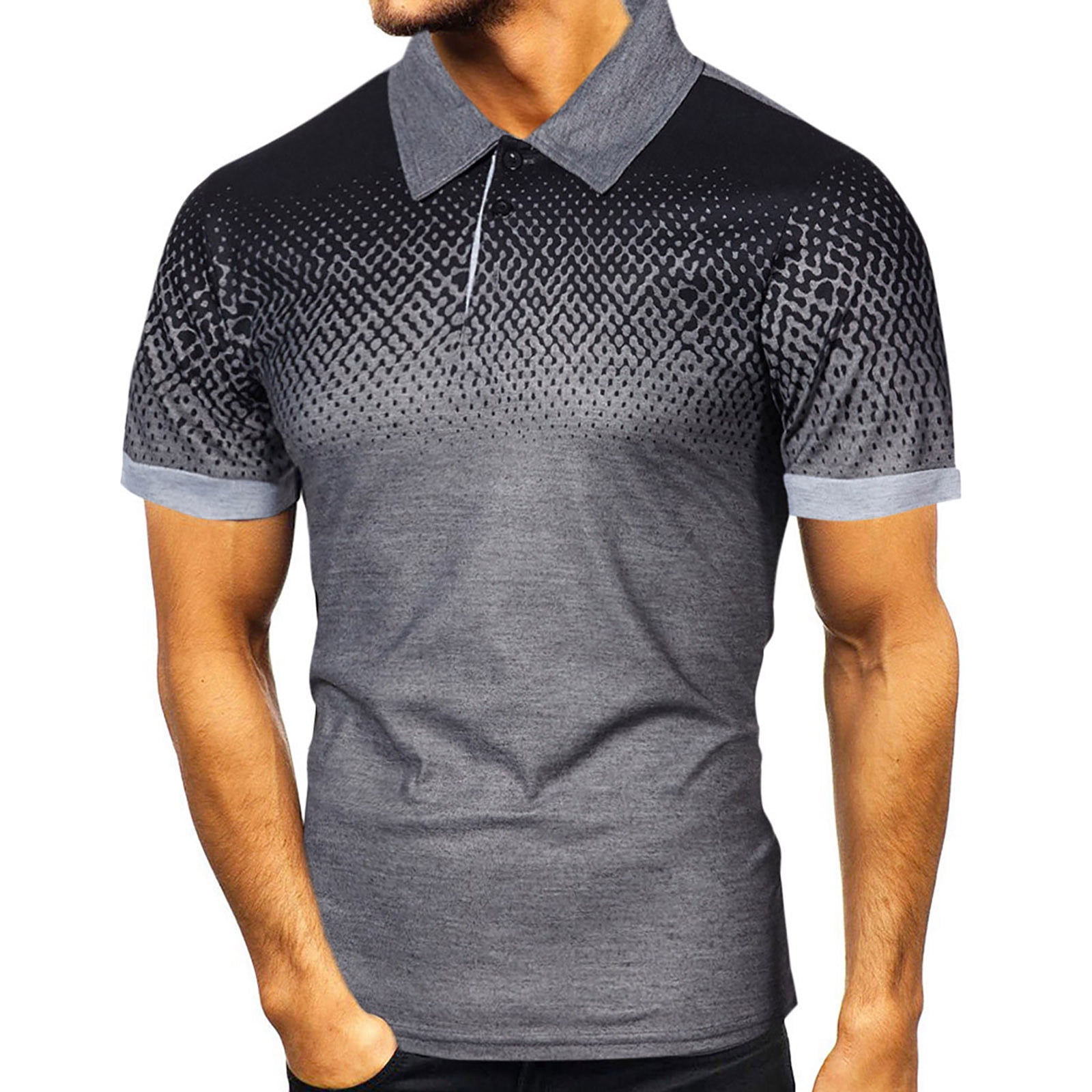 FAVIPT Shirts for Men 2024 Men's Polo Shirts Short Sleeve Casual Polo T ...