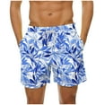 thumbnail image 1 of FAVIPT Shorts for Men Casual Summer Big and Tall Shorts Hawaiian Style Stretch Waist Shorts Drawstring Quick Dry Tropical Shorts with Pockets Multicolor,XXXXXL, 1 of 6