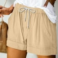 thumbnail image 1 of FAVIPT Shorts for Women 2024 Summer Drawstring Shorts Casual Lightweight Shorts with Pockets Elastic High Waisted Shorts Lightning Deals of Today, 1 of 5