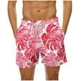 thumbnail image 1 of FAVIPT Summer Elastic Waist Shorts for Men Drawstring Hawaiian Graphic Print Shorts Quick Dry Shorts Board Vacation Beach Shorts with Pockets 2025 Multicolor,S, 1 of 6