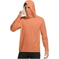 thumbnail image 1 of FAVIPT Sun Protection Shirts for Men with Mask Lightweight UPF 50+ Shirts Long Sleeve Plain Hooded Shirts Outdoor Hiking Fishing Jackets Orange,XXXXXL, 1 of 7