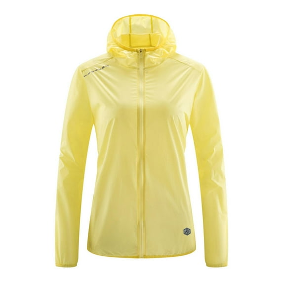 FAVIPT Sunscreen Hoodies for Women Plus Size Lightweight Jackets Sun Long Sleeve Soft Blouses Outdoor Hiking Summer 2025 Tops Yellow,XXXXL