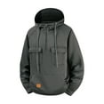 thumbnail image 1 of FAVIPT Tactical Quarter Zip Pullover for Men Casual Loose Soft Sweatshirt Outdoor Athletic Training Hoodies Multi-Pockets Winter Warm Pullovers Gray,L, 1 of 7