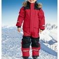 thumbnail image 1 of FAVIPT Toddler Snow Suits Waterproof One Pieces Ski Suits Overalls Kids Girls Boys Outdoor Jumpsuits Jackets with Pocket Red,100, 1 of 7