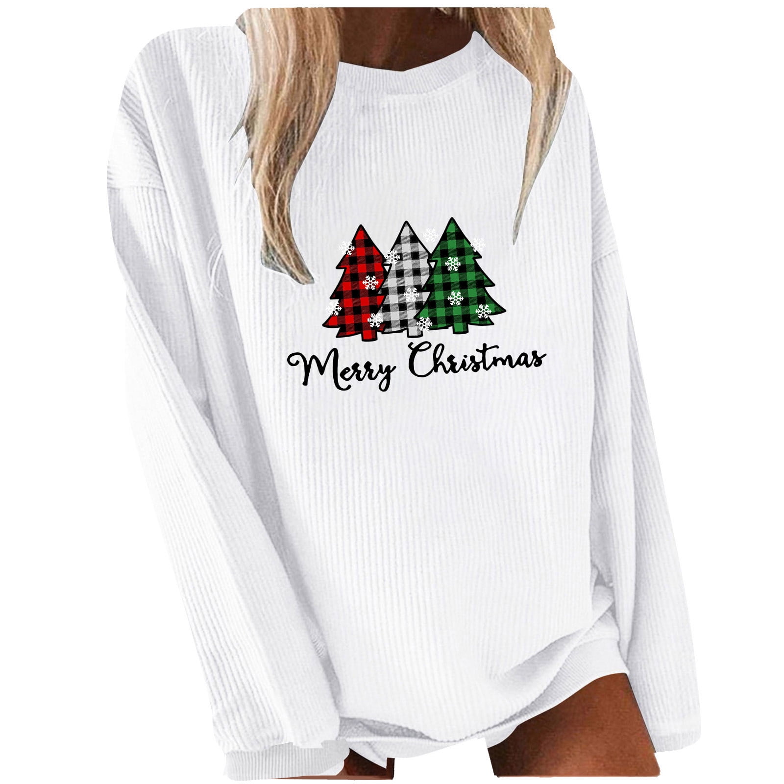 YanHoo Women Christmas Gifts 2023 Cute Christmas Sweatshirts Long Sleeve  Casual Oversized Christmas Hoodies Fall Crewneck Tops Shirts Christmas  Sweatshirt Clearance Sales 