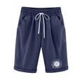 thumbnail image 1 of FAVIPT Women Shorts 2024,Bermuda Shorts for Women Knee Length Long Cotton Sweat Knit Shorts Pull On Walking Lounge Shorts with Pocket,Navy,L, 1 of 6